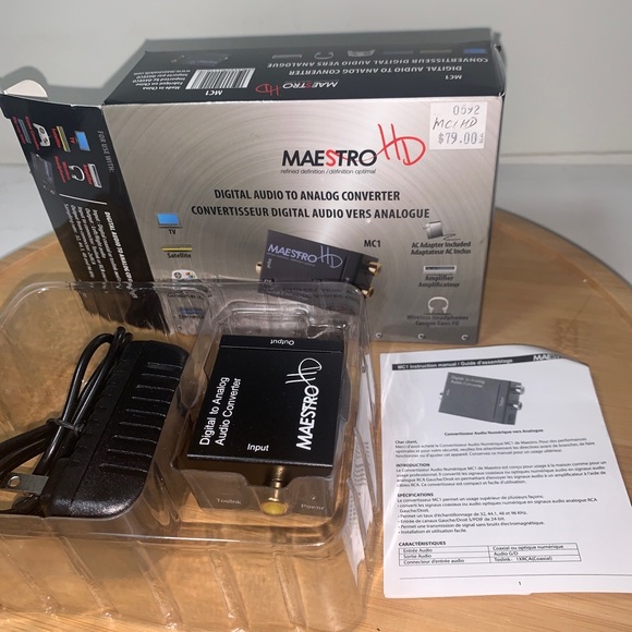 Maestro HD MC1 Digital Audio To Analog Converter A/V w/ AC Adapter - Picture 3 of 4